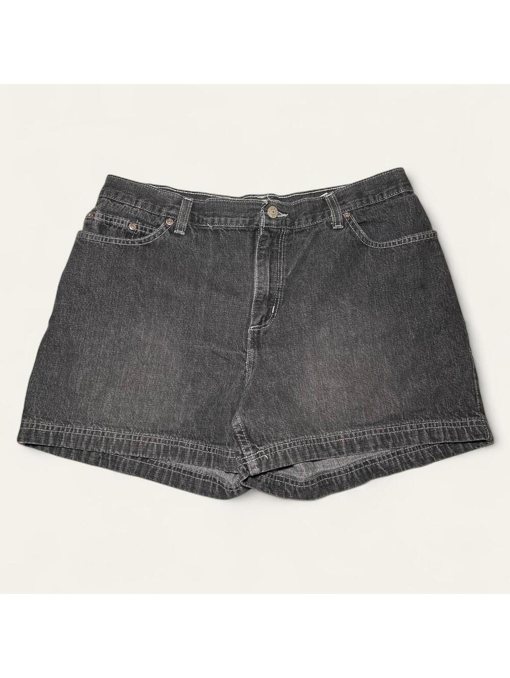 Y2K Faded Glory Black Denim Shorts